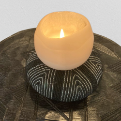 Tikar-ring - perler i s�lv og sort