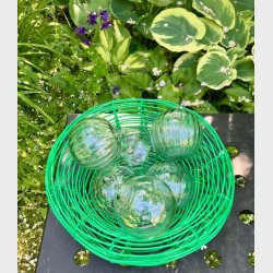 Munnbl�ste glasskuler - 6 stykker