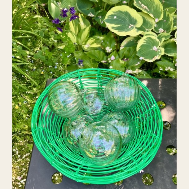 Munnbl�ste glasskuler - 6 stykker