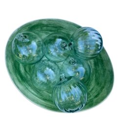 Munnbl�ste glasskuler - 6 stykker