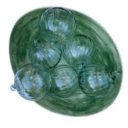 Munnbl�ste glasskuler - 6 stykker