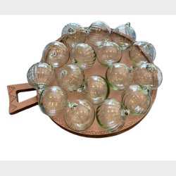 Munnbl�ste glasskuler - 6 stykker