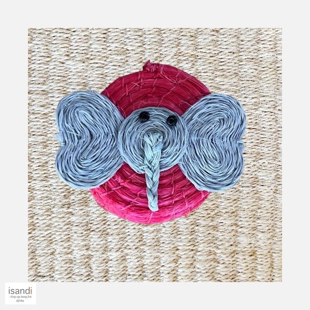 Dumbo - liten fuchsia-farget boks i sisal