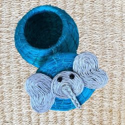 Dumbo - liten turkis boks i sisal